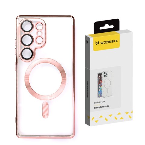 Etui ochronne na Samsung Galaxy S25 Electroplated Case z Magsafe - różowe Etui ochronne na Samsung Galaxy S25 Electroplated Case z Magsafe - różowe