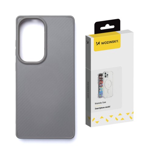 Etui plecki na Samsung Galaxy S25 Carbon Fibre Case z MagSafe - szara Etui plecki na Samsung Galaxy S25 Carbon Fibre Case z MagSafe - szara