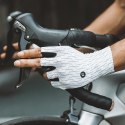 Rękawiczki rowerowe kolarskie szosowe rozmiar M - biało-czarne