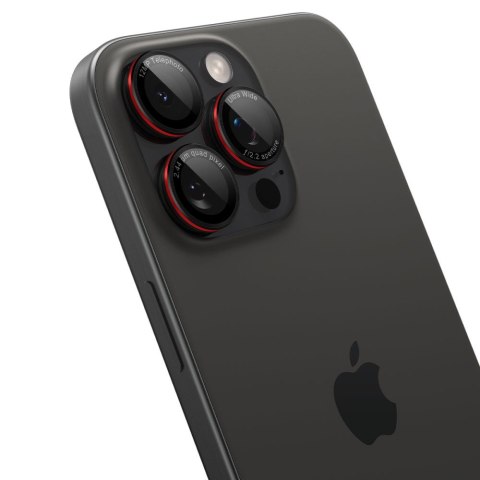Szkło hartowane na aparat do iPhone 14 Pro/Pro Max/15 Pro/Pro Max/16 Pro/16 Pro Max - czarne z czerwoną obwódką Szkło hartowane na aparat do iPhone 14 Pro/Pro Max/15 Pro/Pro Max/16 Pro/16 Pro Max - czarne z czerwoną obwódką