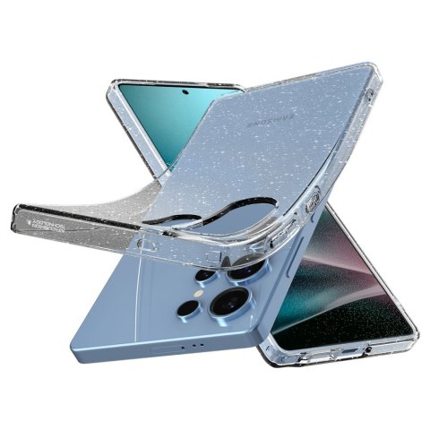 Etui pokrowiec na Samsung Galaxy S25 Ultra Liquid Crystal - przezroczysto-brokatowe Etui pokrowiec na Samsung Galaxy S25 Ultra Liquid Crystal - przezroczysto-brokatowe