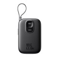 Powerbank 10000mAh z wbudowanym kablem 22.5 iPhone Lightning USB-C 0.25 cm - czarny