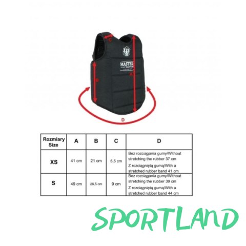 Ochraniacze tułowia Masters Jr 08568-K XS Ochraniacze tułowia Masters Jr 08568-K XS