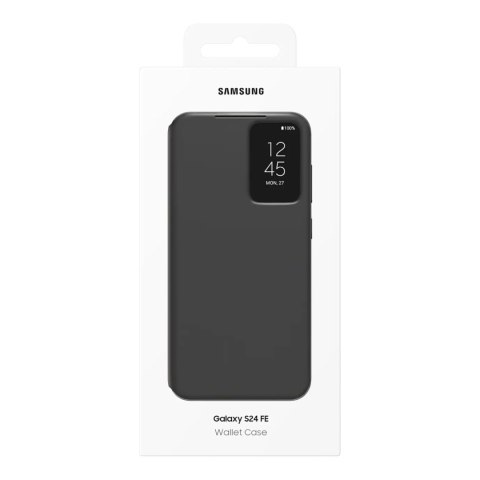 Etui z klapką Samsung Smart View Wallet do Samsung Galaxy S24 FE - czarne Etui z klapką Samsung Smart View Wallet do Samsung Galaxy S24 FE - czarne