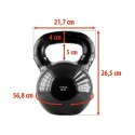 Kettelebell żeliwny pokryty winylem black HMS KNV24 N/A