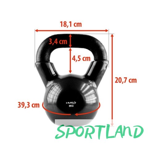 Kettlebell żeliwny Black HMS KNV08 N/A Kettlebell żeliwny Black HMS KNV08 N/A