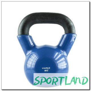 Kettlebell żeliwny pokryty winylem HMS KNV08 BLUE N/A