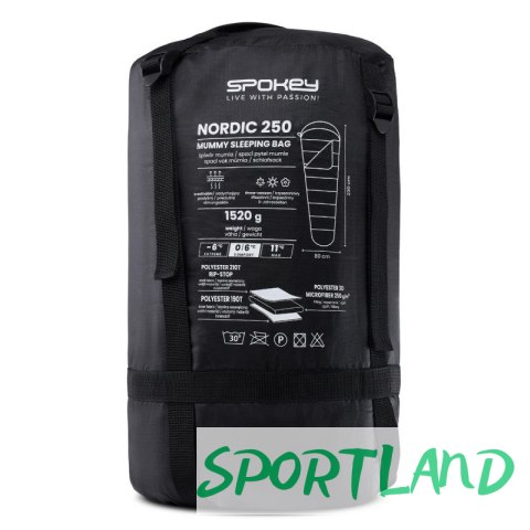 Śpiwór Spokey Nordic 250 SPK-944829 Czarny Śpiwór Spokey Nordic 250 SPK-944829 Czarny