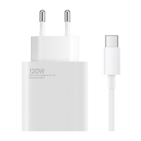 Ładowarka sieciowa Xiaomi USB-A 120W 6A z kablem USB-C - biała Ładowarka sieciowa Xiaomi USB-A 120W 6A z kablem USB-C - biała