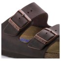 Klapki damskie Birkenstock Arizona Soft Footbed Oiled Leather Habana narrow wąskie (0452763) 38.0