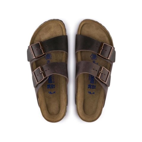 Klapki damskie Birkenstock Arizona Soft Footbed Oiled Leather Habana narrow wąskie (0452763) 38.0 Klapki damskie Birkenstock Arizona Soft Footbed Oiled Leather Habana narrow wąskie (0452763) 38.0