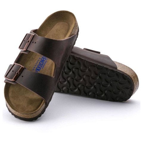 Klapki damskie Birkenstock Arizona Soft Footbed Oiled Leather Habana narrow wąskie (0452763) 38.0 Klapki damskie Birkenstock Arizona Soft Footbed Oiled Leather Habana narrow wąskie (0452763) 38.0