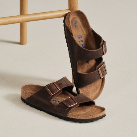 Klapki damskie Birkenstock Arizona Soft Footbed Oiled Leather Habana narrow wąskie (0452763) 38.0 Klapki damskie Birkenstock Arizona Soft Footbed Oiled Leather Habana narrow wąskie (0452763) 38.0