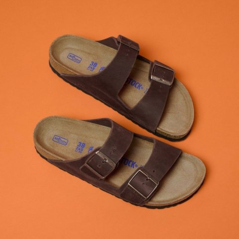 Klapki damskie Birkenstock Arizona Soft Footbed Oiled Leather Habana narrow wąskie (0452763) 38.0 Klapki damskie Birkenstock Arizona Soft Footbed Oiled Leather Habana narrow wąskie (0452763) 38.0