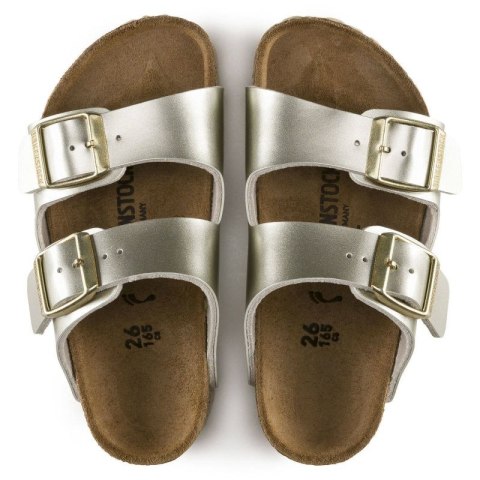Klapki dziewczęce Birkenstock Arizona Kids Birko-Flor Electric Metallic Gold narrow wąskie (1014841) 30.0 Klapki dziewczęce Birkenstock Arizona Kids Birko-Flor Electric Metallic Gold narrow wąskie (1014841) 30.0
