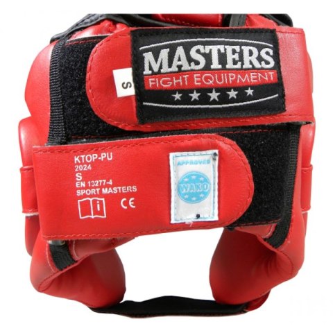 Kask bokserski Masters Ktop-Pu Wako Approved M 02251-02M czerwony+M Kask bokserski Masters Ktop-Pu Wako Approved M 02251-02M czerwony+M