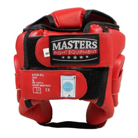 Kask bokserski Masters Ktop-Pu Wako Approved M 02251-02M czerwony+M Kask bokserski Masters Ktop-Pu Wako Approved M 02251-02M czerwony+M