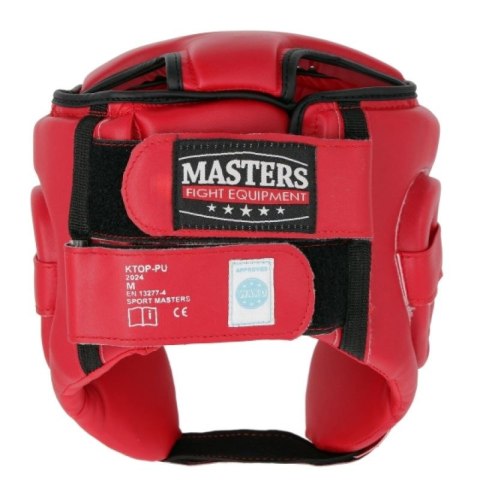 Kask bokserski Masters Ktop-Pu Wako Approved M 02251-02M czerwony+M Kask bokserski Masters Ktop-Pu Wako Approved M 02251-02M czerwony+M