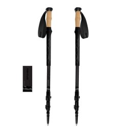 Kije trekkingowe Spokey Zodiac 105-135 cm trzysegmentowe SPK-944817 Czarny