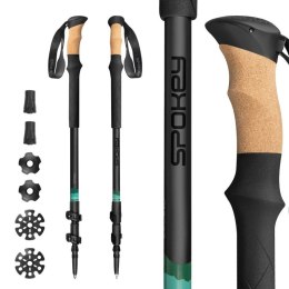 Kije trekkingowe Spokey Zodiac 105-135 cm trzysegmentowe SPK-944819 Czarny