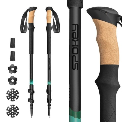 Kije trekkingowe Spokey Zodiac 105-135 cm trzysegmentowe SPK-944819 Czarny Kije trekkingowe Spokey Zodiac 105-135 cm trzysegmentowe SPK-944819 Czarny