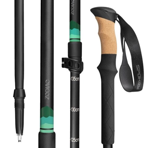 Kije trekkingowe Spokey Zodiac 105-135 cm trzysegmentowe SPK-944819 Czarny Kije trekkingowe Spokey Zodiac 105-135 cm trzysegmentowe SPK-944819 Czarny