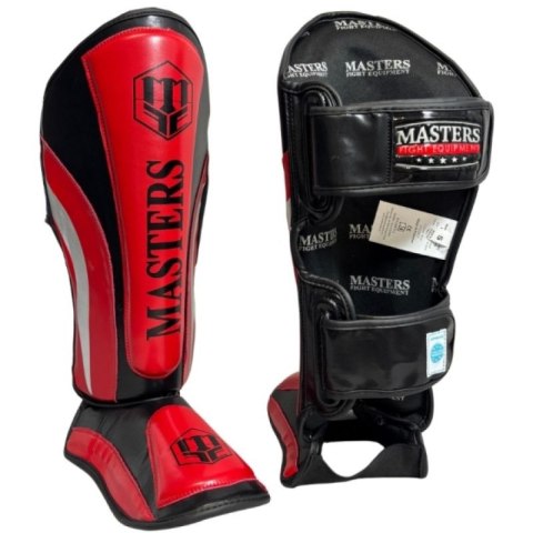 Nagolenniki Masters NS-PU-FT (WAKO APPROVED) 119111-02M czerwony+S Nagolenniki Masters NS-PU-FT (WAKO APPROVED) 119111-02M czerwony+S