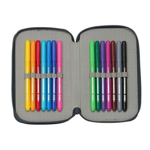 Piórnik Real Madryt triple filled pencil case 37 pcs 412554857 wielokolorowy Piórnik Real Madryt triple filled pencil case 37 pcs 412554857 wielokolorowy