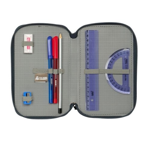 Piórnik Real Madryt triple filled pencil case 37 pcs 412554857 wielokolorowy Piórnik Real Madryt triple filled pencil case 37 pcs 412554857 wielokolorowy