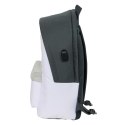 Plecak sportowy Real Madryt z USB i z miejscem na laptopa double backpack 612554820 wielokolorowy