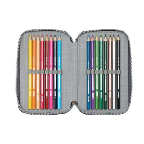 Piórnik z wyposażeniem Real Madryt double filled pencil case 28 pcs 412554854 wielokolorowy Piórnik z wyposażeniem Real Madryt double filled pencil case 28 pcs 412554854 wielokolorowy