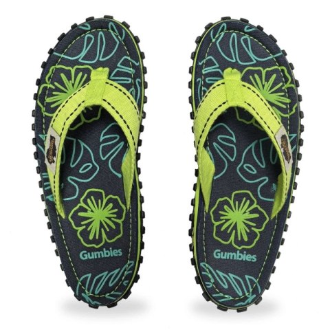 Japonki Gumbies Islander Flip-Flops Lime Hibiscus GU-FFISL148 40 Japonki Gumbies Islander Flip-Flops Lime Hibiscus GU-FFISL148 40