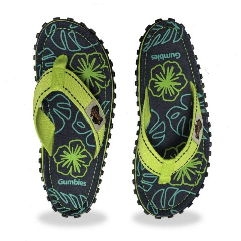Japonki Gumbies Islander Flip-Flops Lime Hibiscus GU-FFISL148 40 Japonki Gumbies Islander Flip-Flops Lime Hibiscus GU-FFISL148 40