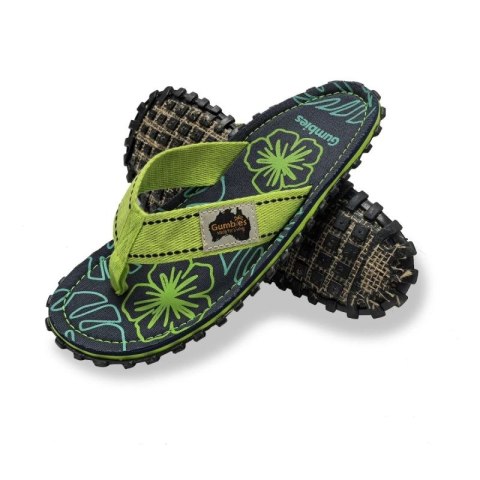 Japonki Gumbies Islander Flip-Flops Lime Hibiscus GU-FFISL148 40 Japonki Gumbies Islander Flip-Flops Lime Hibiscus GU-FFISL148 40