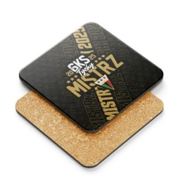 Kubek z podkładką GKS Tychy Mistrz Polski 2025 SREBGKS-KUBP-MIS A