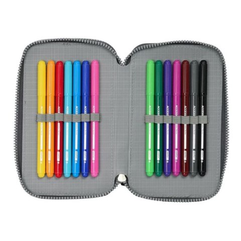 Piórnik z wyposażeniem Real Madryt double filled pencil case 28 pcs 412554854 wielokolorowy Piórnik z wyposażeniem Real Madryt double filled pencil case 28 pcs 412554854 wielokolorowy