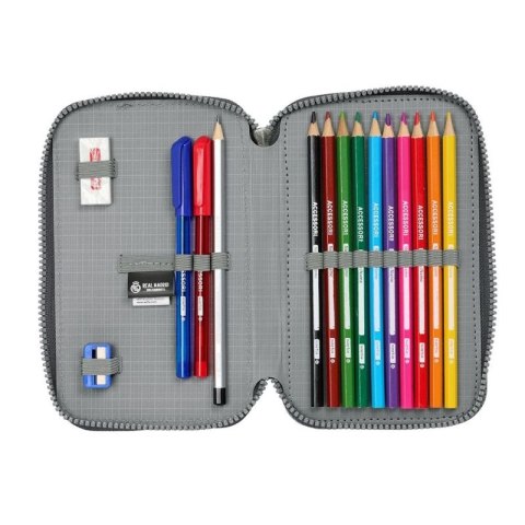 Piórnik z wyposażeniem Real Madryt double filled pencil case 28 pcs 412554854 wielokolorowy Piórnik z wyposażeniem Real Madryt double filled pencil case 28 pcs 412554854 wielokolorowy
