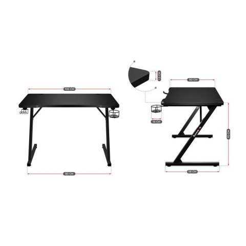Biurko gamingowe Huzaro Hero 1.8 Black N/A Biurko gamingowe Huzaro Hero 1.8 Black N/A