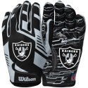 Wilson NFL Stretch Fit Receivers Gloves WTF9326LV Czarne One size One size