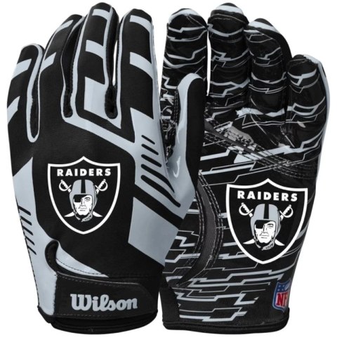 Wilson NFL Stretch Fit Receivers Gloves WTF9326LV Czarne One size One size Wilson NFL Stretch Fit Receivers Gloves WTF9326LV Czarne One size One size
