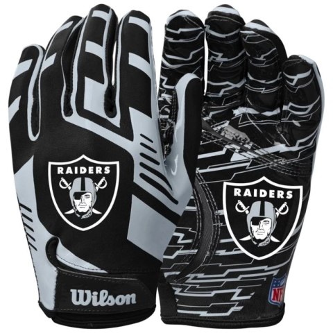 Wilson NFL Stretch Fit Receivers Gloves WTF9326LV Czarne One size One size Wilson NFL Stretch Fit Receivers Gloves WTF9326LV Czarne One size One size