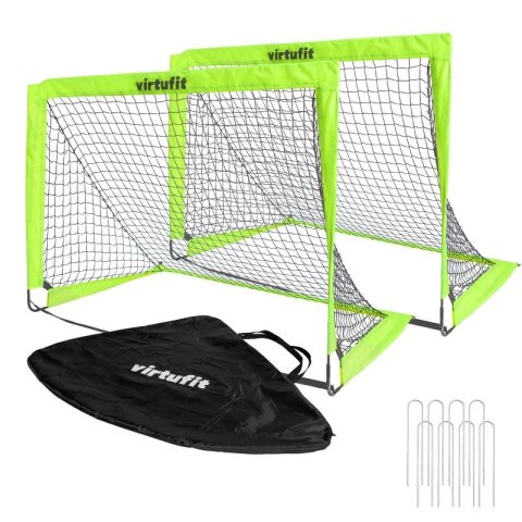 VIRTUFIT ZESTAW SKŁADANYCH BRAMEK DO PIŁKI NOŻNEJ - BRAMKI DO PIŁKI NOŻNEJ - 120 X 90 CM N/A