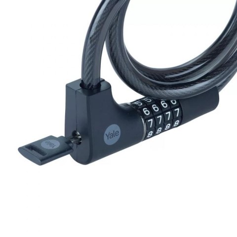 Linka rowerowa stalowa z zamkiem szyfrowym i kluczem 12x1000mm Yale Essential Security Combination & Key Cable Lock N/A Linka rowerowa stalowa z zamkiem szyfrowym i kluczem 12x1000mm Yale Essential Security Combination & Key Cable Lock N/A