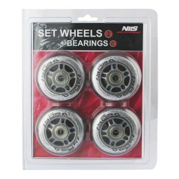 PU 72x24 82A PRZEZROCZYSTE (4 szt.) + ABEC-7 (8 szt.) ZESTAW NILS EXTREME N/A