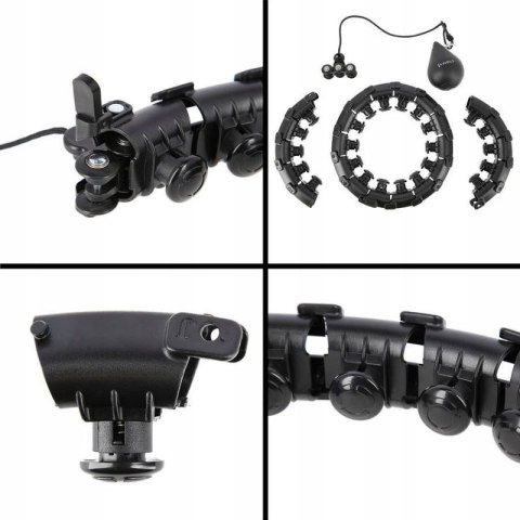 Hula Hop HMS HHW01 z obciążnikiem i wypustkami czarny + pas BR163 czerwony w zestawie N/A Hula Hop HMS HHW01 z obciążnikiem i wypustkami czarny + pas BR163 czerwony w zestawie N/A