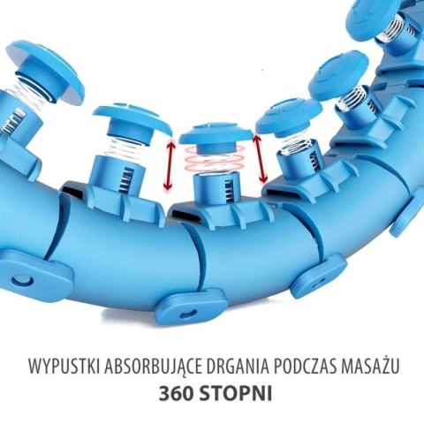 Hula hop HMS HHW01 z wypustkami i obciążnikiem niebieski N/A Hula hop HMS HHW01 z wypustkami i obciążnikiem niebieski N/A