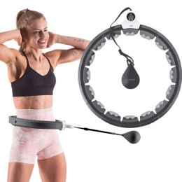 Hula hop HMS HHW06 z wypustkami, obciążnikiem i licznikiem czarny N/A