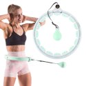 Hula hop HMS HHW06 z wypustkami, obciążnikiem i licznikiem zielony N/A
