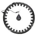 Hula hop plus size HMS HHW12 z wypustkami i obciążnikiem czarny N/A