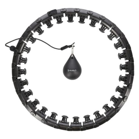 Hula hop plus size HMS HHW12 z wypustkami i obciążnikiem czarny N/A Hula hop plus size HMS HHW12 z wypustkami i obciążnikiem czarny N/A